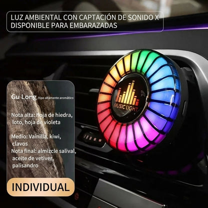 Luz LED para Coche Sincronizada con Música y Ambientador